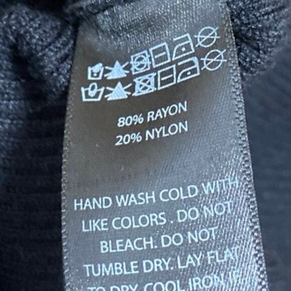 House of Harlow 1960 Black Sleeveless Ribbed Knit Sculpt Midi Bodycon Dress S - Picture 6 of 6